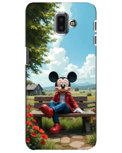Чехол для Samsung Galaxy J6 Plus 2018 (J610) с картинкой «Микки на скамейке» Чехол для Samsung Galaxy J6 Plus 2018 (J610) с картинкой «Микки на скамейке»
