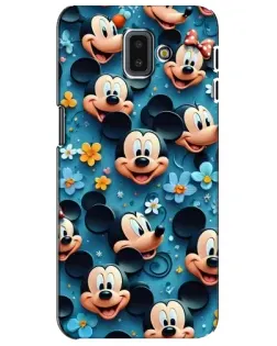 Чехол для Samsung Galaxy J6 Plus 2018 (J610) с картинкой «Паттерн Микки и Минни»
