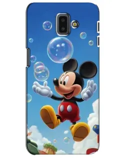 Чехол для Samsung Galaxy J6 Plus 2018 (J610) с картинкой «Mickey и мыльные пузыри»