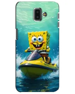 Чохол для Samsung Galaxy J6 Plus 2018 (J610) з картинкою «Спанч Боб на гідроциклі»