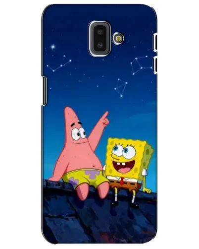 Чохол для Samsung Galaxy J6 Plus 2018 (J610) з картинкою «Губка Боб та Патрік вночі»