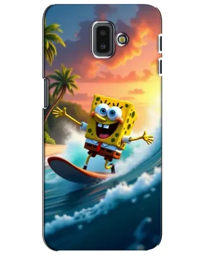 Чохол для Samsung Galaxy J6 Plus 2018 (J610) з картинкою «Губка Боб серфінгіст»