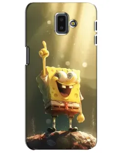 Чохол для Samsung Galaxy J6 Plus 2018 (J610) з картинкою «Сяючий Спанч Боб»