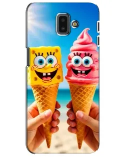 Чохол для Samsung Galaxy J6 Plus 2018 (J610) з картинкою «Спанч Боб морозиво»