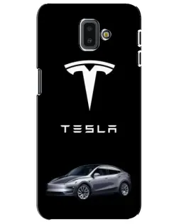 Чохол для Samsung Galaxy J6 Plus 2018 (J610) з картинкою «Tesla Model Y»