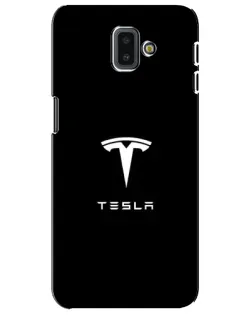 Чохол для Samsung Galaxy J6 Plus 2018 (J610) з картинкою «Tesla White Logo»