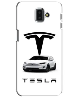 Чохол для Samsung Galaxy J6 Plus 2018 (J610) з картинкою «Tesla White Style»
