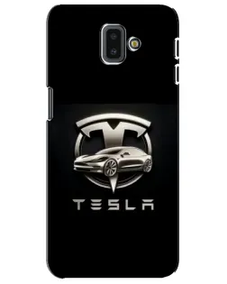 Чохол для Samsung Galaxy J6 Plus 2018 (J610) з картинкою «Tesla — срібне авто»