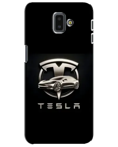 Чохол для Samsung Galaxy J6 Plus 2018 (J610) з картинкою «Tesla — срібне авто»