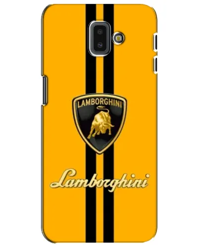 Чехол для Samsung Galaxy J6 Plus 2018 (J610) с картинкой «Lamborghini Stripe желтый»