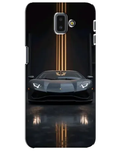 Чехол для Samsung Galaxy J6 Plus 2018 (J610) с картинкой «Lamborghini золотые линии»
