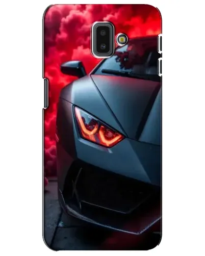 Чехол для Samsung Galaxy J6 Plus 2018 (J610) с картинкой «Lamborghini красное сияние»