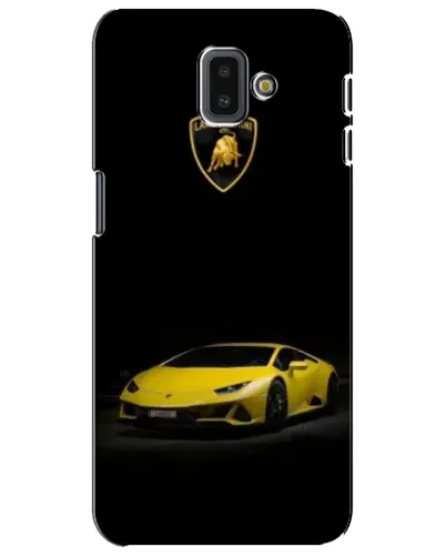 Чехол для Samsung Galaxy J6 Plus 2018 (J610) с картинкой «Lamborghini желтый акцент»