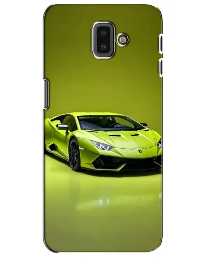 Чехол для Samsung Galaxy J6 Plus 2018 (J610) с картинкой «Салатовый Lamborghini Huracan»