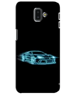 Чехол для Samsung Galaxy J6 Plus 2018 (J610) с картинкой «Неоновый контур Lamborghini»