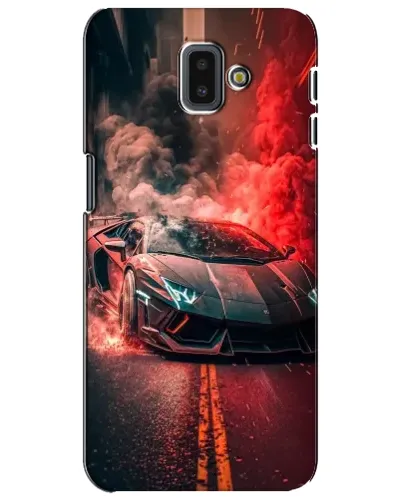 Чехол для Samsung Galaxy J6 Plus 2018 (J610) с картинкой «Lamborghini красный дым»