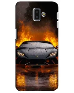 Чехол для Samsung Galaxy J6 Plus 2018 (J610) с картинкой «Lamborghini в огне»