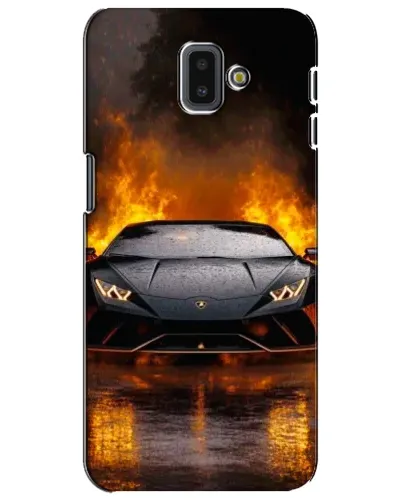 Чехол для Samsung Galaxy J6 Plus 2018 (J610) с картинкой «Lamborghini в огне»