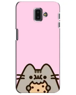 Чохол для Samsung Galaxy J6 Plus 2018 (J610) з картинкою «Pusheen та печиво»