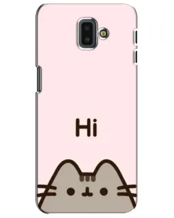 Чехол для Samsung Galaxy J6 Plus 2018 (J610) с картинкой «Пушин говорит Hi»