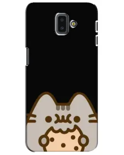 Чехол для Samsung Galaxy J6 Plus 2018 (J610) с картинкой «Пушин на черном»