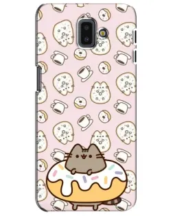 Чехол для Samsung Galaxy J6 Plus 2018 (J610) с картинкой «Пушин на пончике»