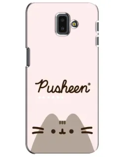 Чехол для Samsung Galaxy J6 Plus 2018 (J610) с картинкой «Pusheen логотип»