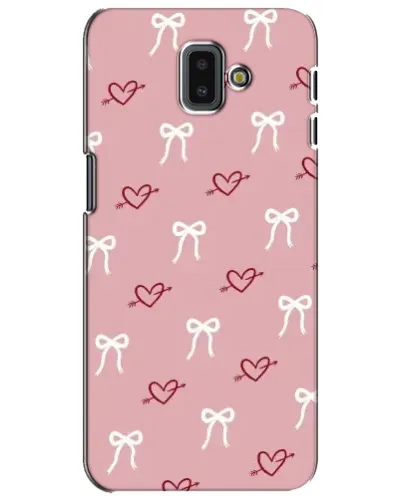 Чехол для Samsung Galaxy J6 Plus 2018 (J610) с картинкой «Сердца и банты»
