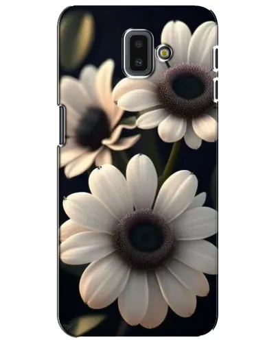 Чехол для Samsung Galaxy J6 Plus 2018 (J610) с картинкой «Белые маргаритки макро»