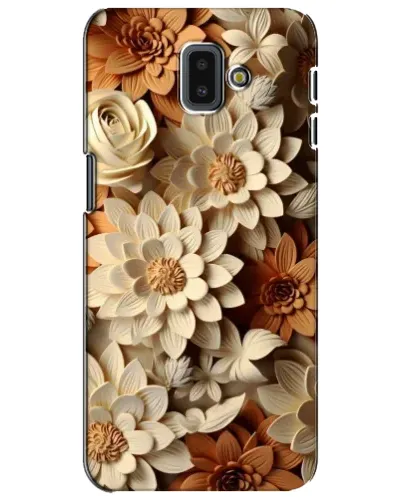 Чехол для Samsung Galaxy J6 Plus 2018 (J610) с картинкой «Бежевый флористический декор»