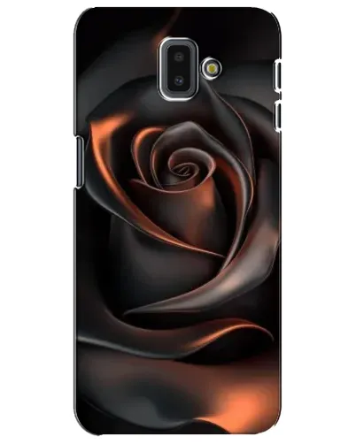Чехол для Samsung Galaxy J6 Plus 2018 (J610) с картинкой «Шелковая черная роза»