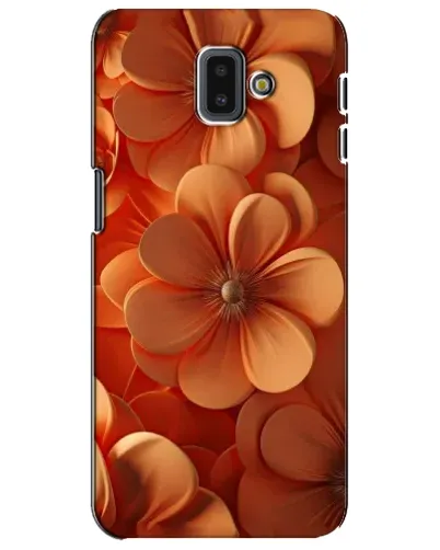 Чехол для Samsung Galaxy J6 Plus 2018 (J610) с картинкой «Оранжевый макро цветок»