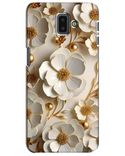 Чехол для Samsung Galaxy J6 Plus 2018 (J610) с картинкой «Белие бумажние  цвети»