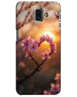 Чохол для Samsung Galaxy J6 Plus 2018 (J610) з картинкою «Рожевий цвіт сердечко на тлі заходу» Чохол для Samsung Galaxy J6 Plus 2018 (J610) з картинкою «Рожевий цвіт сердечко на тлі заходу»