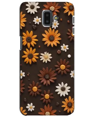 Чехол для Samsung Galaxy J6 Plus 2018 (J610) с картинкой «Узор из маленьких подсолнухов»