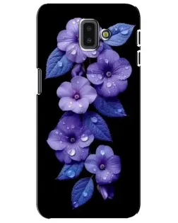 Чохол для Samsung Galaxy J6 Plus 2018 (J610) з картинкою «Фіолетові квіти з росою»