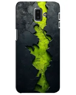 Чехол для Samsung Galaxy J6 Plus 2018 (J610) с картинкой «Салатовый разлом скалы»
