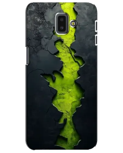 Чехол для Samsung Galaxy J6 Plus 2018 (J610) с картинкой «Салатовый разлом скалы»