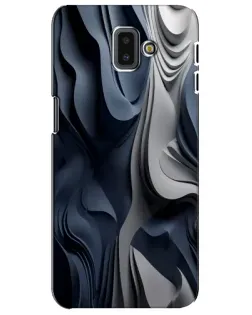 Чехол для Samsung Galaxy J6 Plus 2018 (J610) с картинкой «Объемные синие складки»