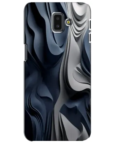 Чехол для Samsung Galaxy J6 Plus 2018 (J610) с картинкой «Объемные синие складки»