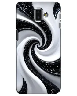 Чехол для Samsung Galaxy J6 Plus 2018 (J610) с картинкой «Черно-белая спираль»