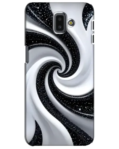 Чехол для Samsung Galaxy J6 Plus 2018 (J610) с картинкой «Черно-белая спираль»