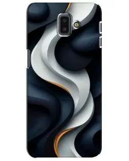Чехол для Samsung Galaxy J6 Plus 2018 (J610) с картинкой «Объемные черно-белые ленты»
