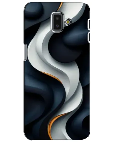 Чехол для Samsung Galaxy J6 Plus 2018 (J610) с картинкой «Объемные черно-белые ленты»