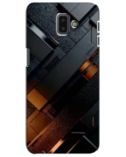 Чехол для Samsung Galaxy J6 Plus 2018 (J610) с картинкой «Черные геометрические блоки»