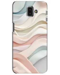 Чехол для Samsung Galaxy J6 Plus 2018 (J610) с картинкой «Пастельные нежные волны»