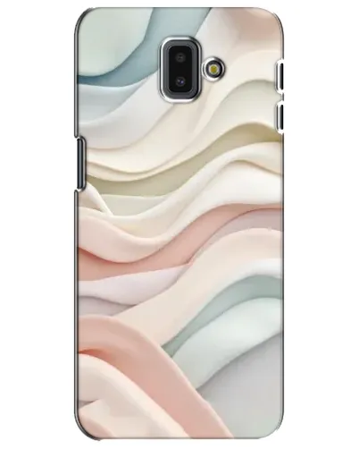 Чехол для Samsung Galaxy J6 Plus 2018 (J610) с картинкой «Пастельные нежные волны»