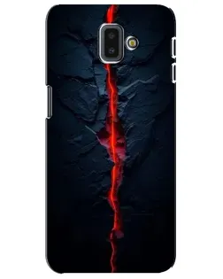Чехол для Samsung Galaxy J6 Plus 2018 (J610) с картинкой «Kрасная лавовая трещина»
