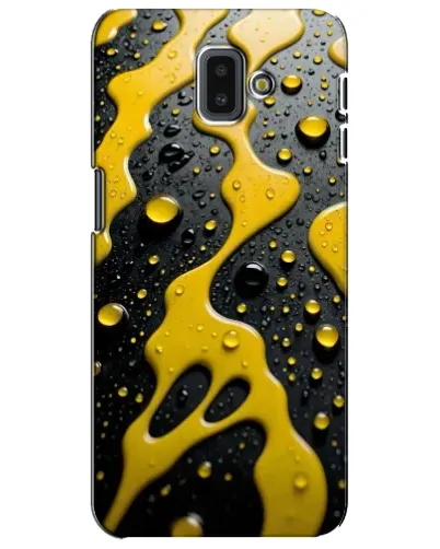 Чехол для Samsung Galaxy J6 Plus 2018 (J610) с картинкой «Жидкое желтое золото»