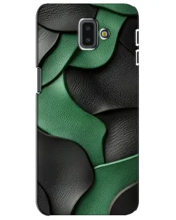Чехол для Samsung Galaxy J6 Plus 2018 (J610) с картинкой «Зеленые кожаные волны»